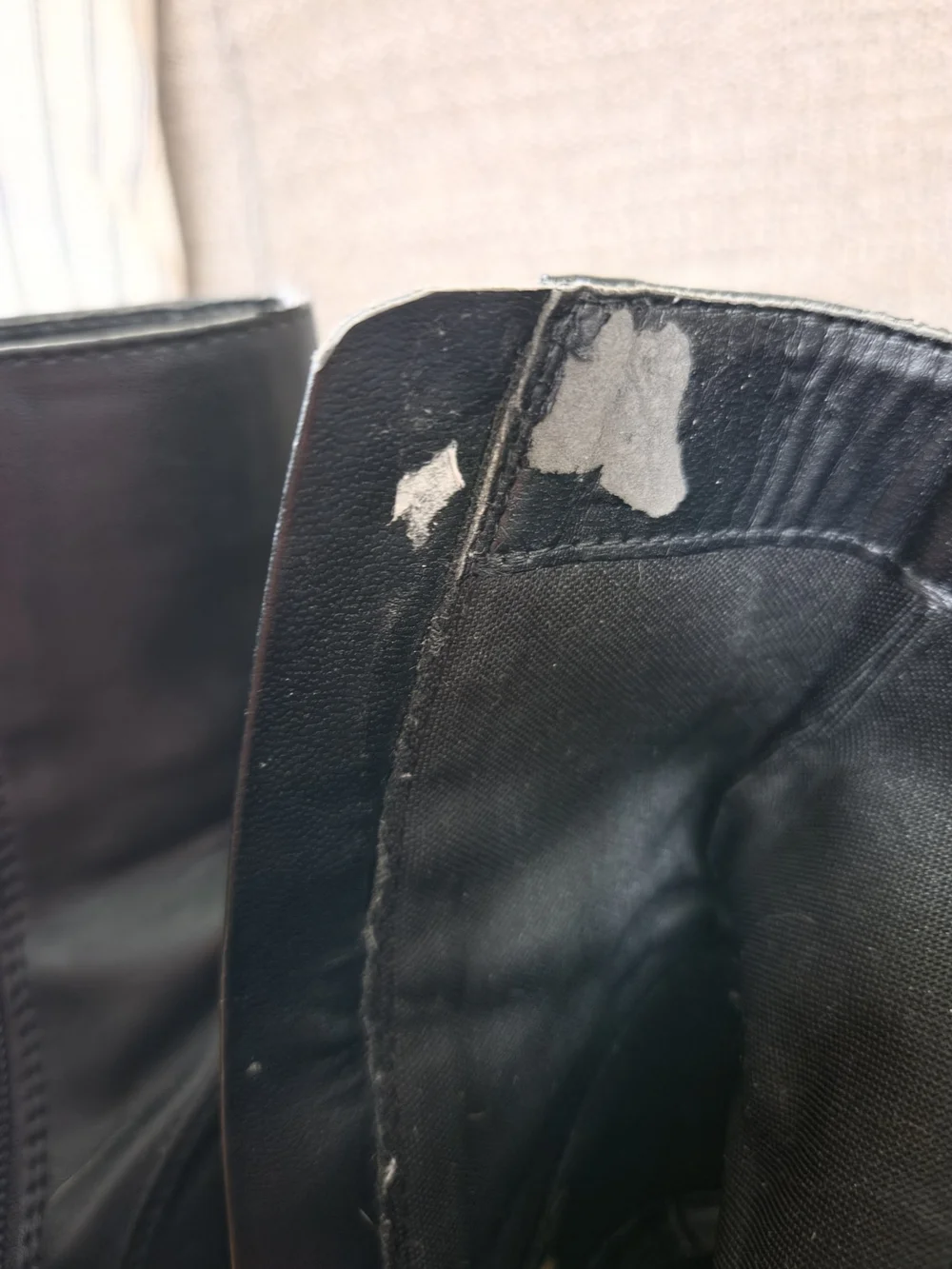 Black Leather Platform Chelsea Boots with Silver Chain Trim